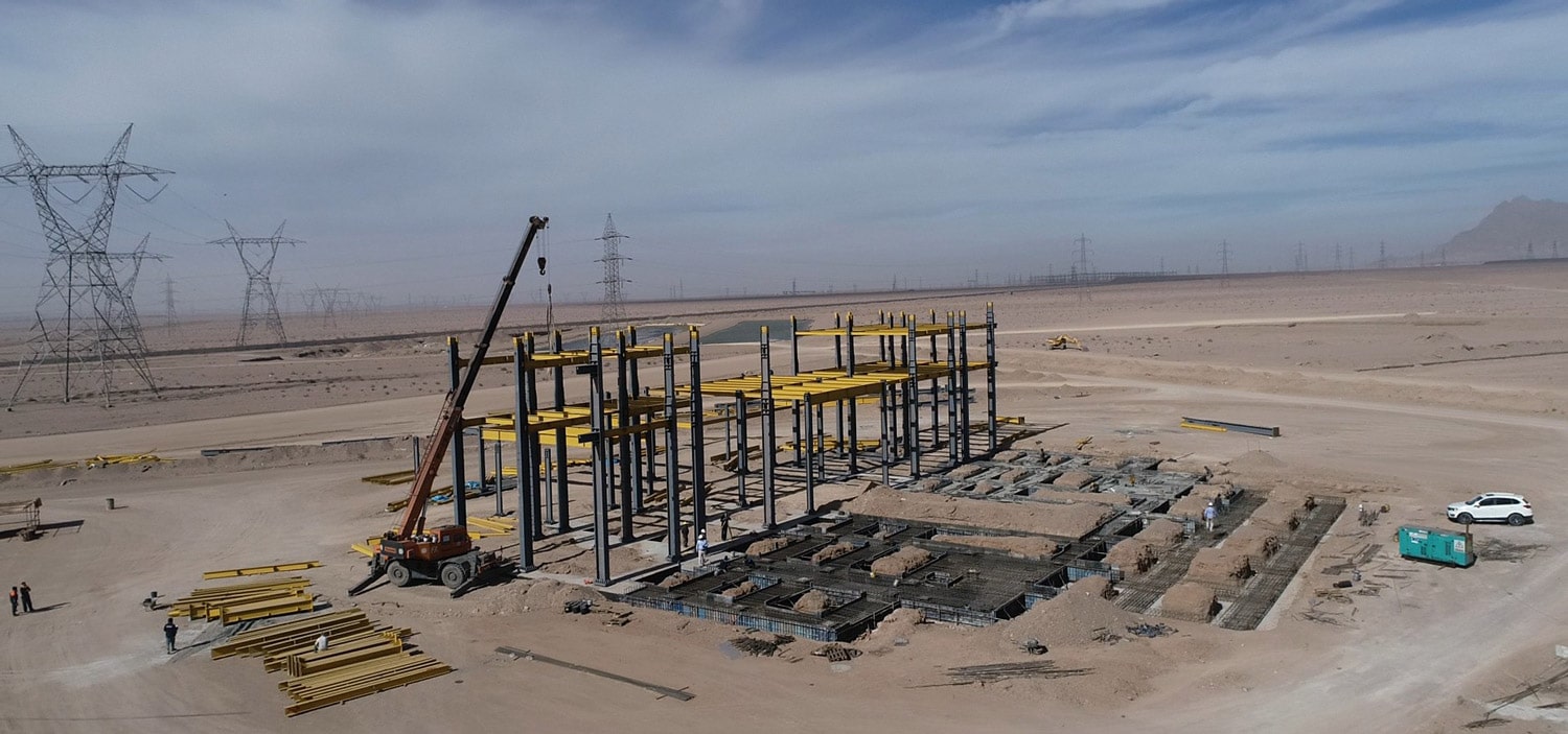عملیات اجرایی احداث کارخانه فولاد آلیاژی مرکزی بافق